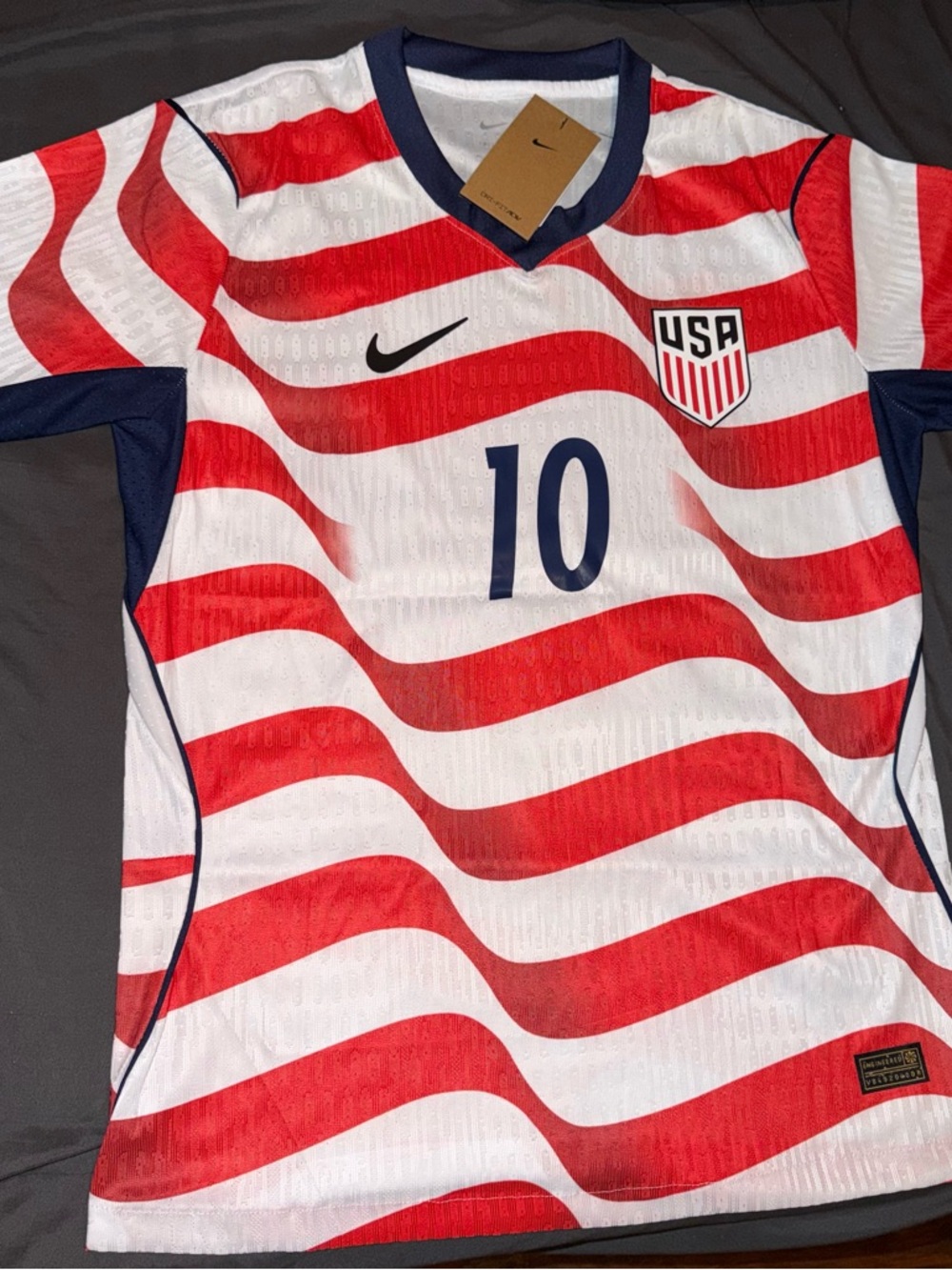 Nike USA Red White Men's Soccer Jersey #10